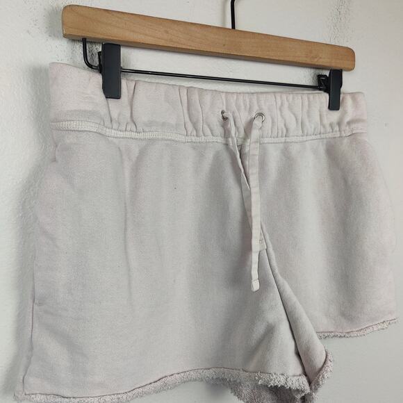 James Perse Sweat Shorts Womens Medium 2 Light Pink Cotton Drawstring Lounge - Picture 2 of 9